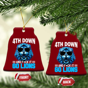 4th Down F*ck It Go Lions Ceramic Ornament Funny Bold Game Day TS10 Print Your Wear