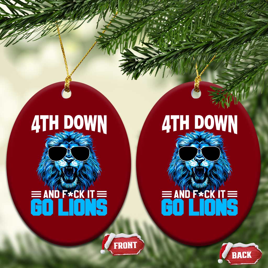 4th Down F*ck It LF Ceramic Ornament Funny Bold Game Day TS10 Print Your Wear