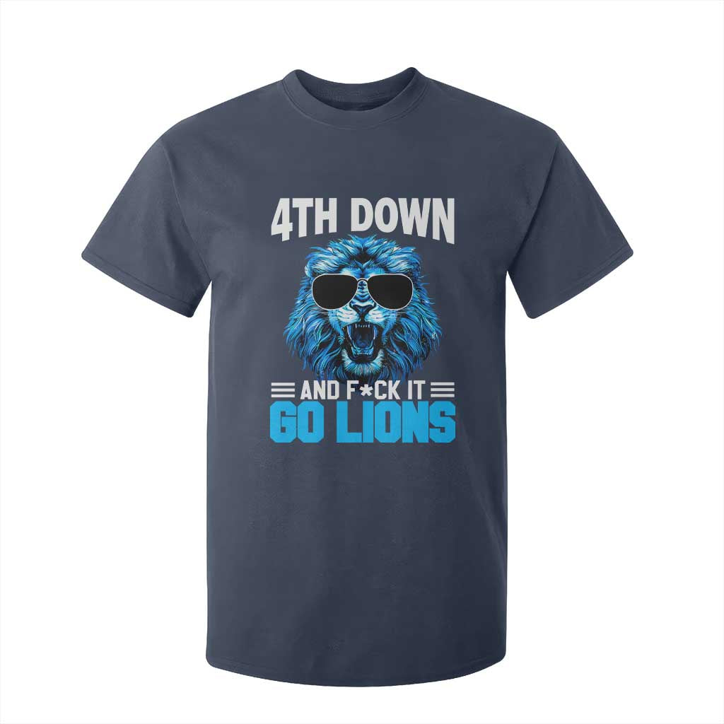 4th Down F*ck It LF T Shirt For Kid Funny Bold Game Day TS10 Navy Print Your Wear