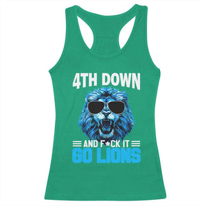 4th Down F*ck It Go Lions Racerback Tank Top Funny Bold Game Day TS10 Irish Green Print Your Wear