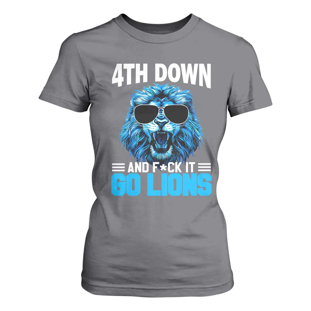 4th Down F*ck It LF T Shirt For Women Funny Bold Game Day TS10 Charcoal Print Your Wear