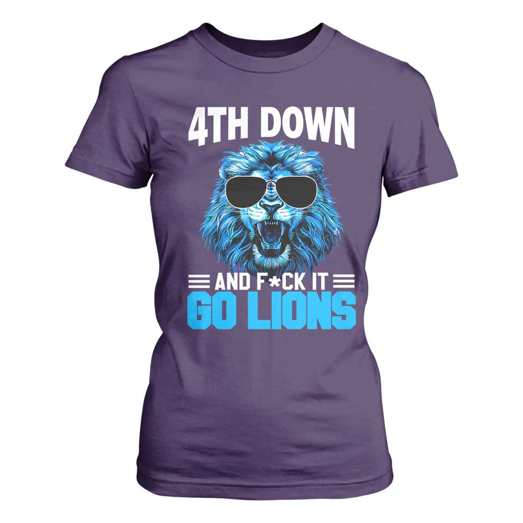 4th Down F*ck It LF T Shirt For Women Funny Bold Game Day TS10 Purple Print Your Wear