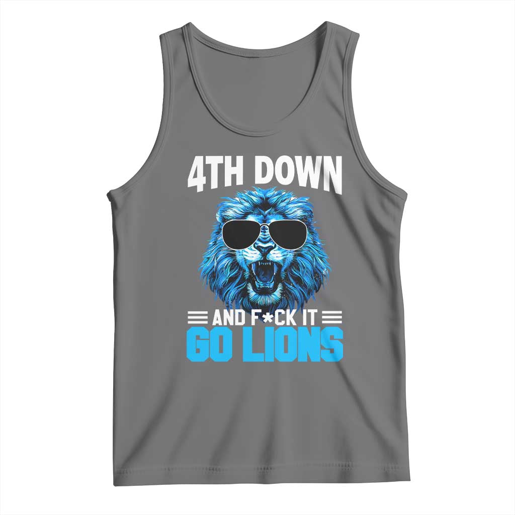 4th Down F*ck It LF Tank Top Funny Bold Game Day TS10 Black Heather Print Your Wear