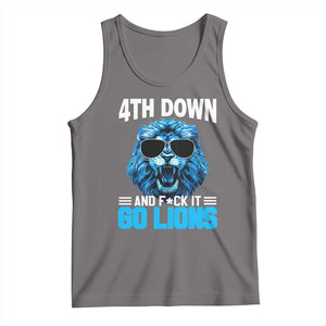 4th Down F*ck It Go Lions Tank Top Funny Bold Game Day TS10 Deep Heather Print Your Wear