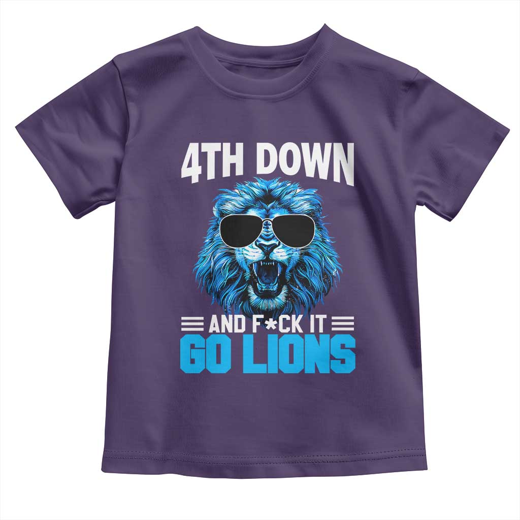 4th Down F*ck It LF Toddler T Shirt Funny Bold Game Day TS10 Purple Print Your Wear