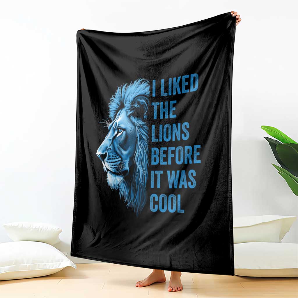 I Liked The Lions Before It Was Cool Throw Blanket Vintage Rap Tee TS10 Print Your Wear