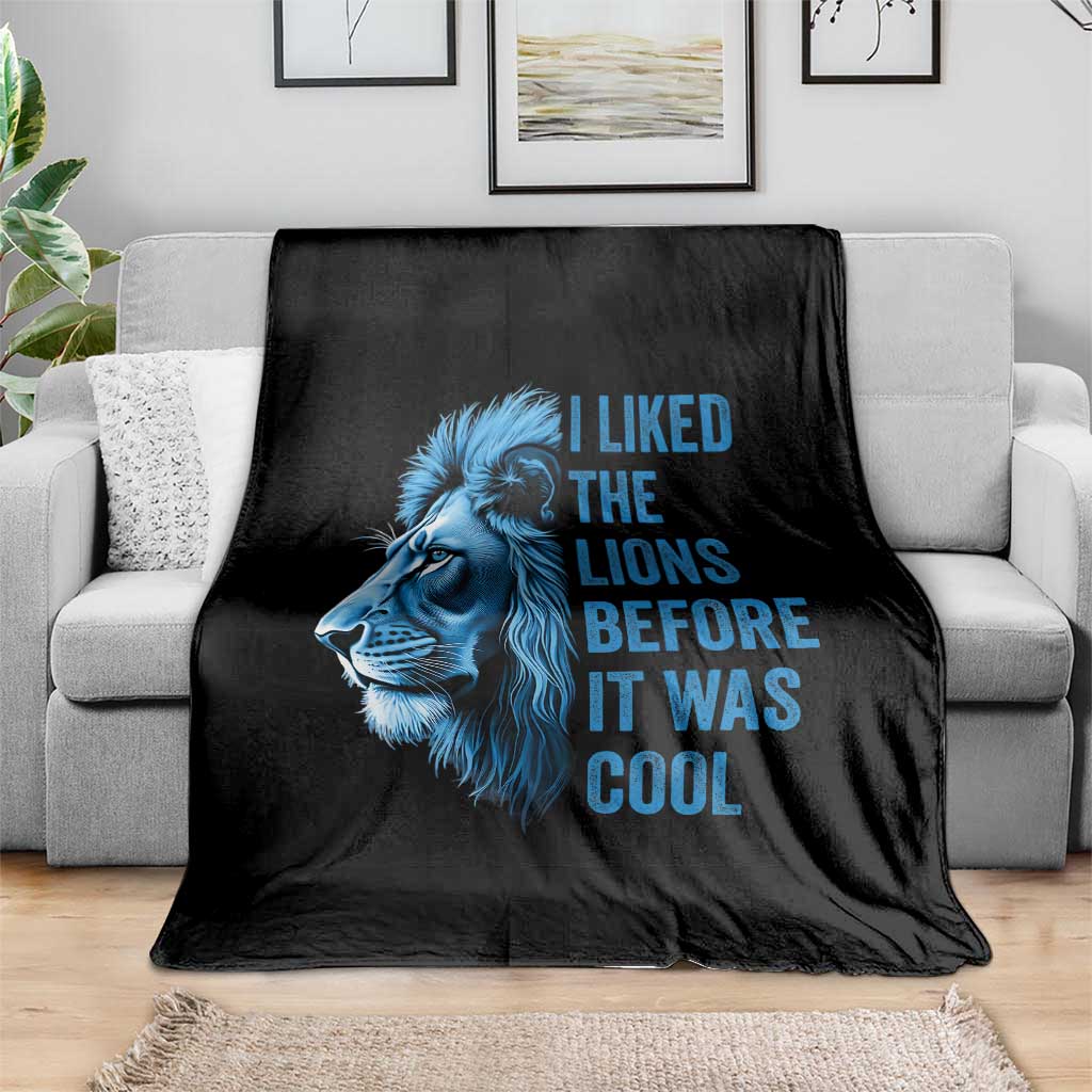 I Liked The Lions Before It Was Cool Throw Blanket Vintage Rap Tee TS10 Print Your Wear