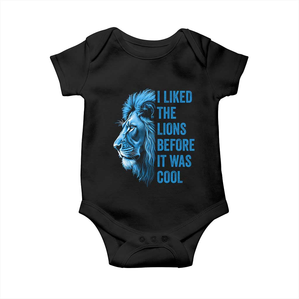 I Liked The Lions Before It Was Cool Baby Onesie Vintage Rap Tee TS10 Black Print Your Wear