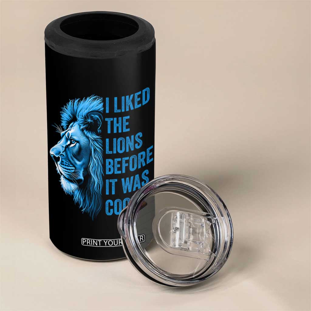 I Liked The Lions Before It Was Cool 4 in 1 Can Cooler Tumbler Vintage Rap Tee TS10 Print Your Wear