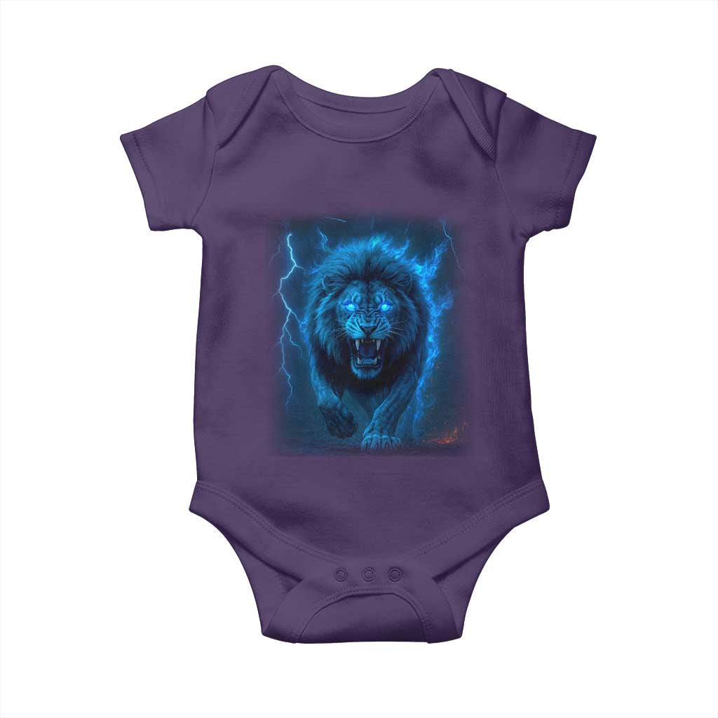 Vintage Classic Blue Lion Bootleg Graphic Baby Onesie TS10 Purple Print Your Wear