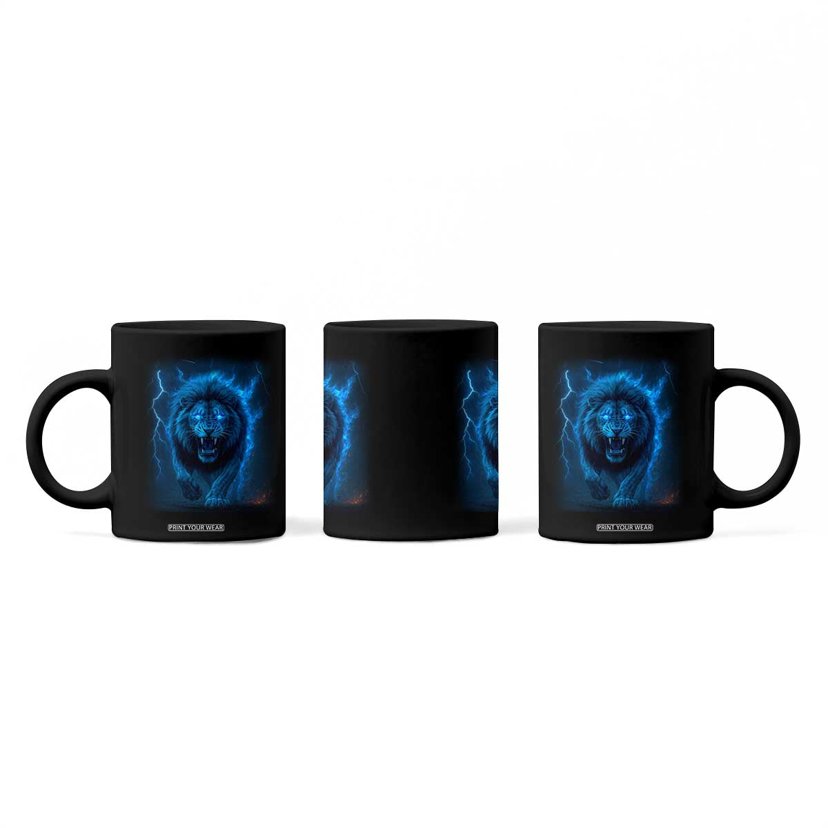 Vintage Classic Blue Lion Bootleg Graphic Coffee Mug TS10 Print Your Wear