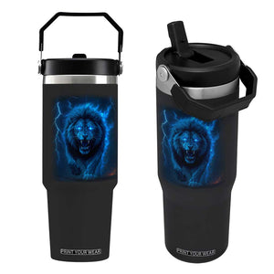Vintage Classic Blue LF Bootleg Graphic Flip Straw Tumbler TS10 One Size: 30 oz Black Print Your Wear