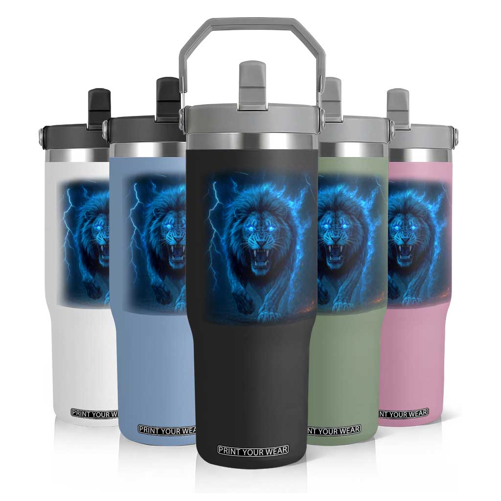 Vintage Classic Blue LF Bootleg Graphic Flip Straw Tumbler TS10 Print Your Wear