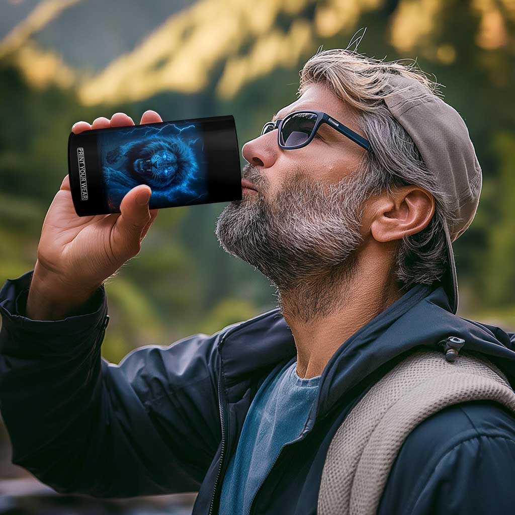 Vintage Classic Blue Lion Bootleg Graphic 4 in 1 Can Cooler Tumbler TS10 Print Your Wear