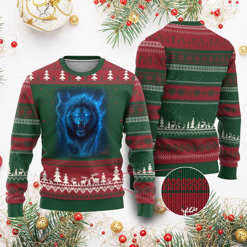 Vintage Classic Blue LF Bootleg Graphic Ugly Christmas Sweater TS10 Red Green Print Your Wear