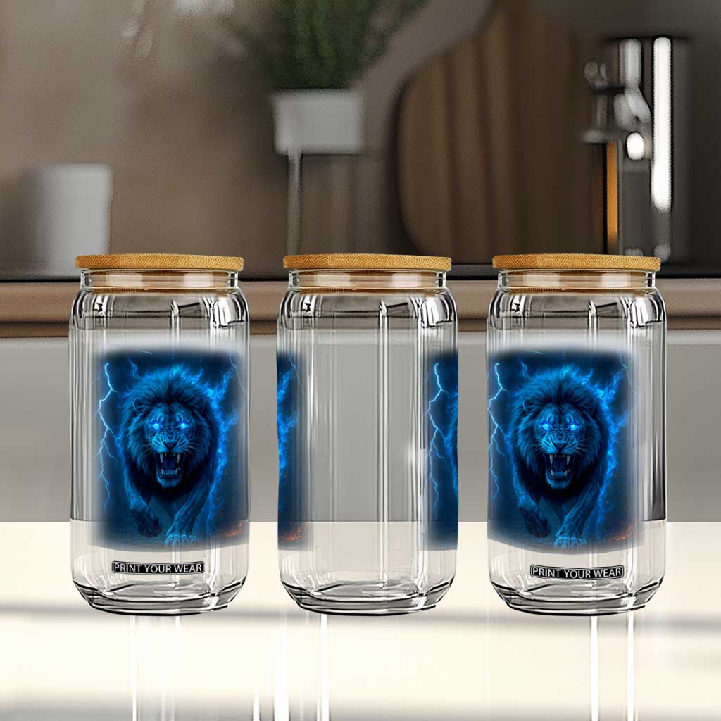 Vintage Classic Blue LF Bootleg Graphic Glass Can TS10 Print Your Wear