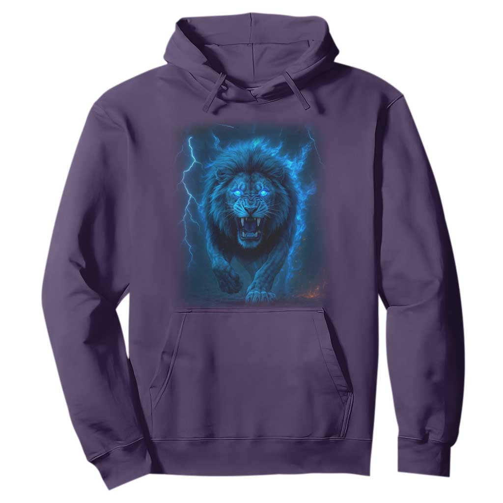 Vintage Classic Blue Lion Bootleg Graphic Hoodie TS10 Purple Print Your Wear