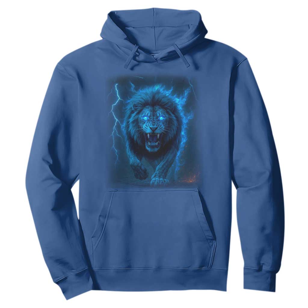 Vintage Classic Blue Lion Bootleg Graphic Hoodie TS10 Royal Blue Print Your Wear