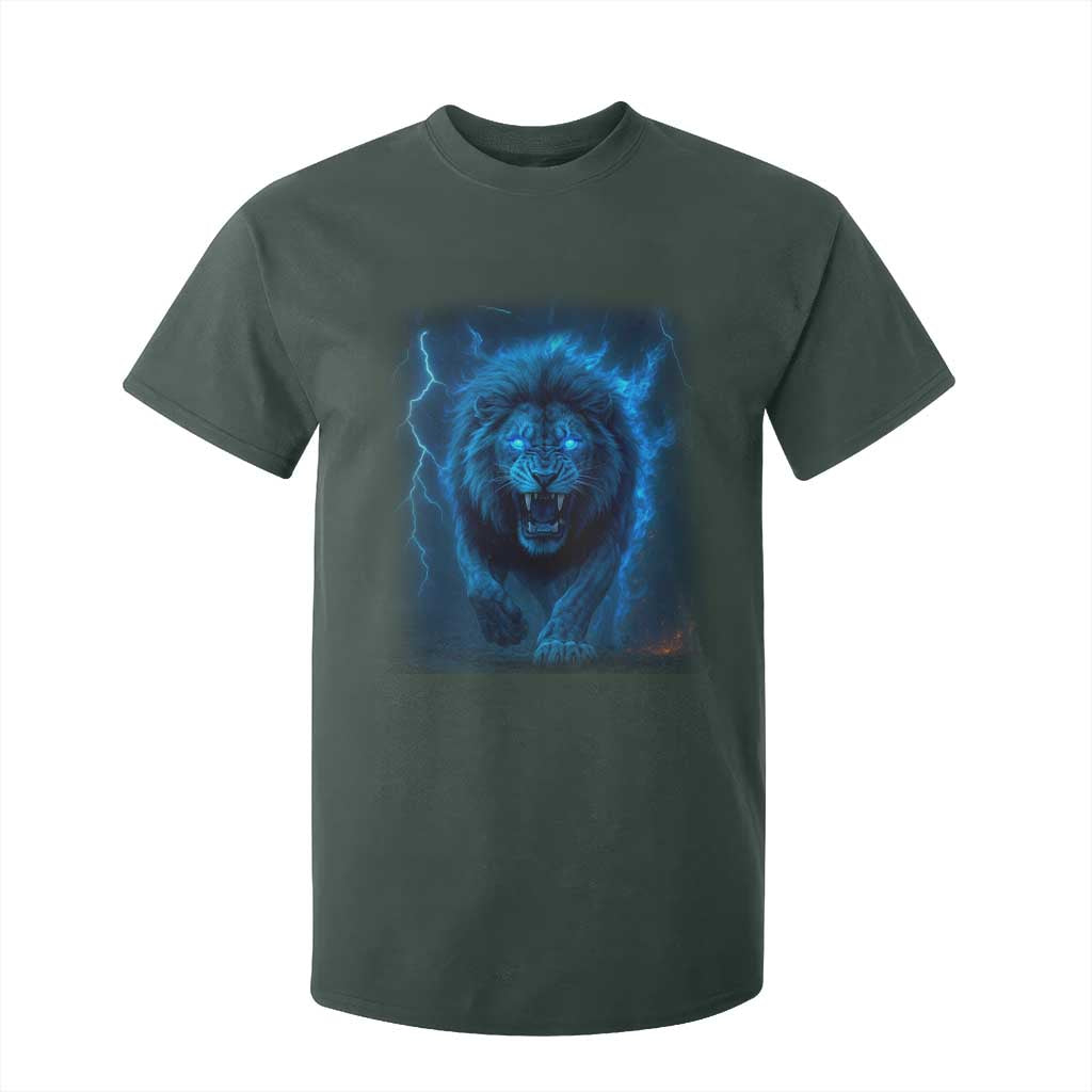 Vintage Classic Blue Lion Bootleg Graphic T Shirt For Kid TS10 Dark Forest Green Print Your Wear