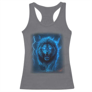 Vintage Classic Blue Lion Bootleg Graphic Racerback Tank Top TS10 Charcoal Print Your Wear