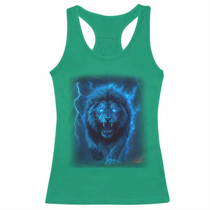 Vintage Classic Blue Lion Bootleg Graphic Racerback Tank Top TS10 Irish Green Print Your Wear
