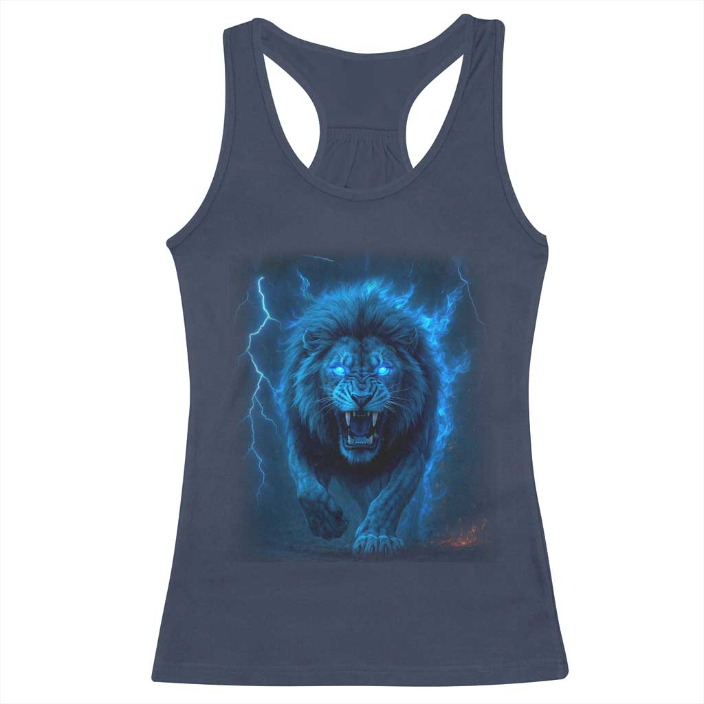Vintage Classic Blue LF Bootleg Graphic Racerback Tank Top TS10 Navy Print Your Wear