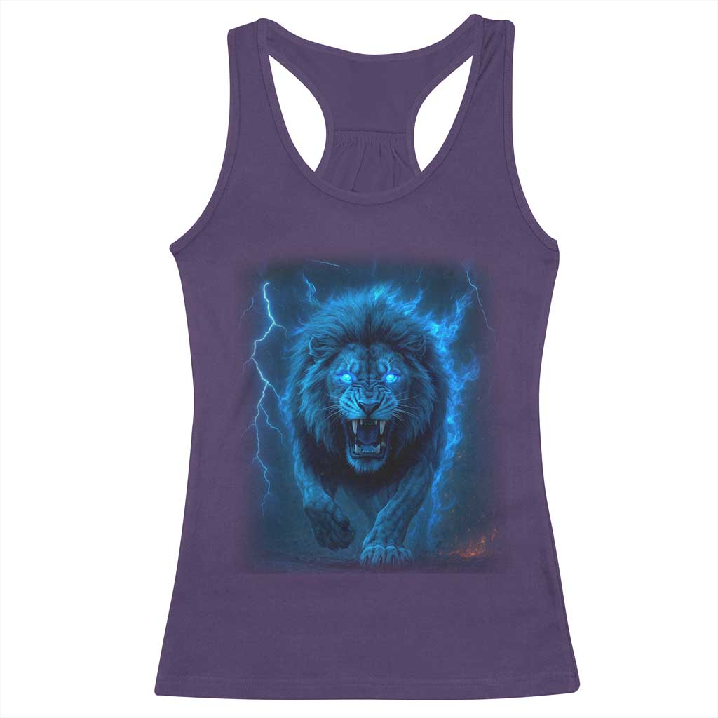 Vintage Classic Blue LF Bootleg Graphic Racerback Tank Top TS10 Purple Print Your Wear
