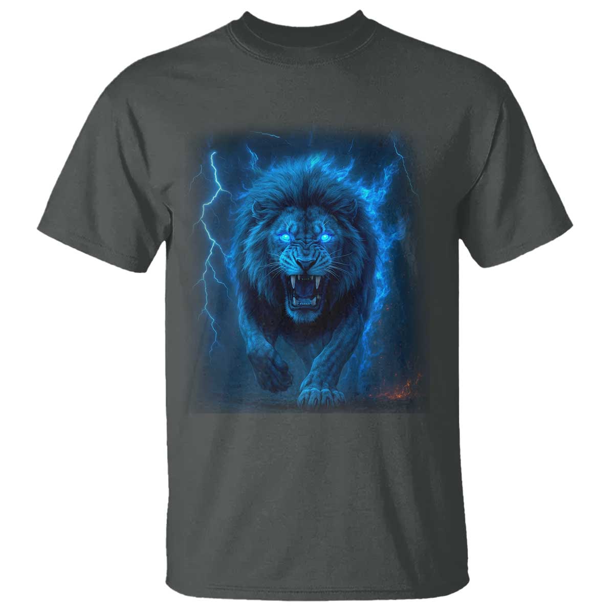 Vintage Classic Blue Lion Bootleg Graphic T Shirt TS10 Dark Heather Print Your Wear