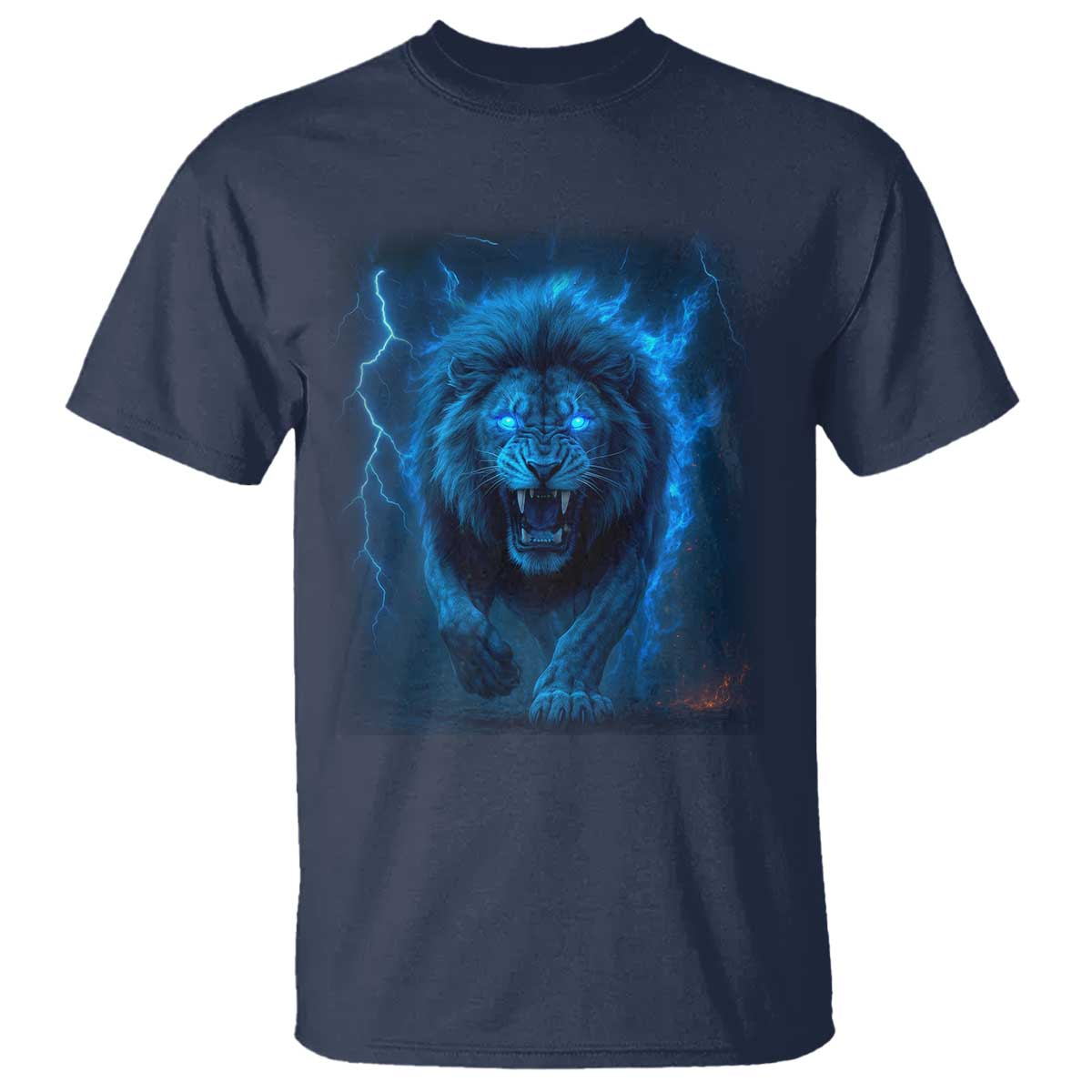 Vintage Classic Blue Lion Bootleg Graphic T Shirt TS10 Navy Print Your Wear