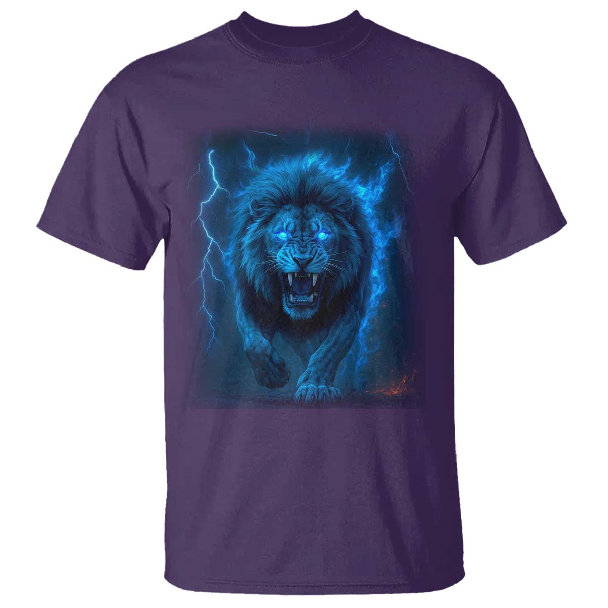Vintage Classic Blue Lion Bootleg Graphic T Shirt TS10 Purple Print Your Wear