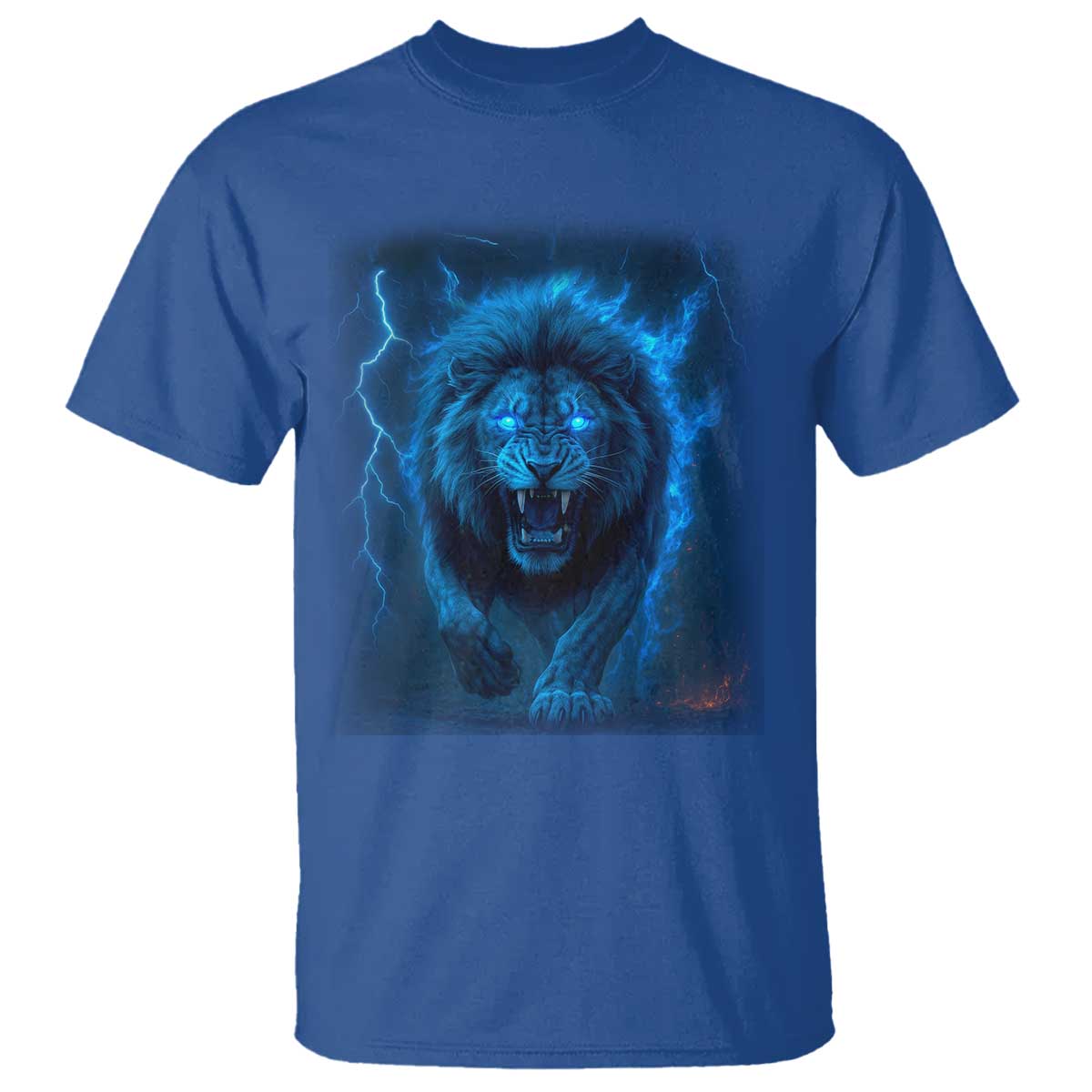Vintage Classic Blue Lion Bootleg Graphic T Shirt TS10 Royal Blue Print Your Wear