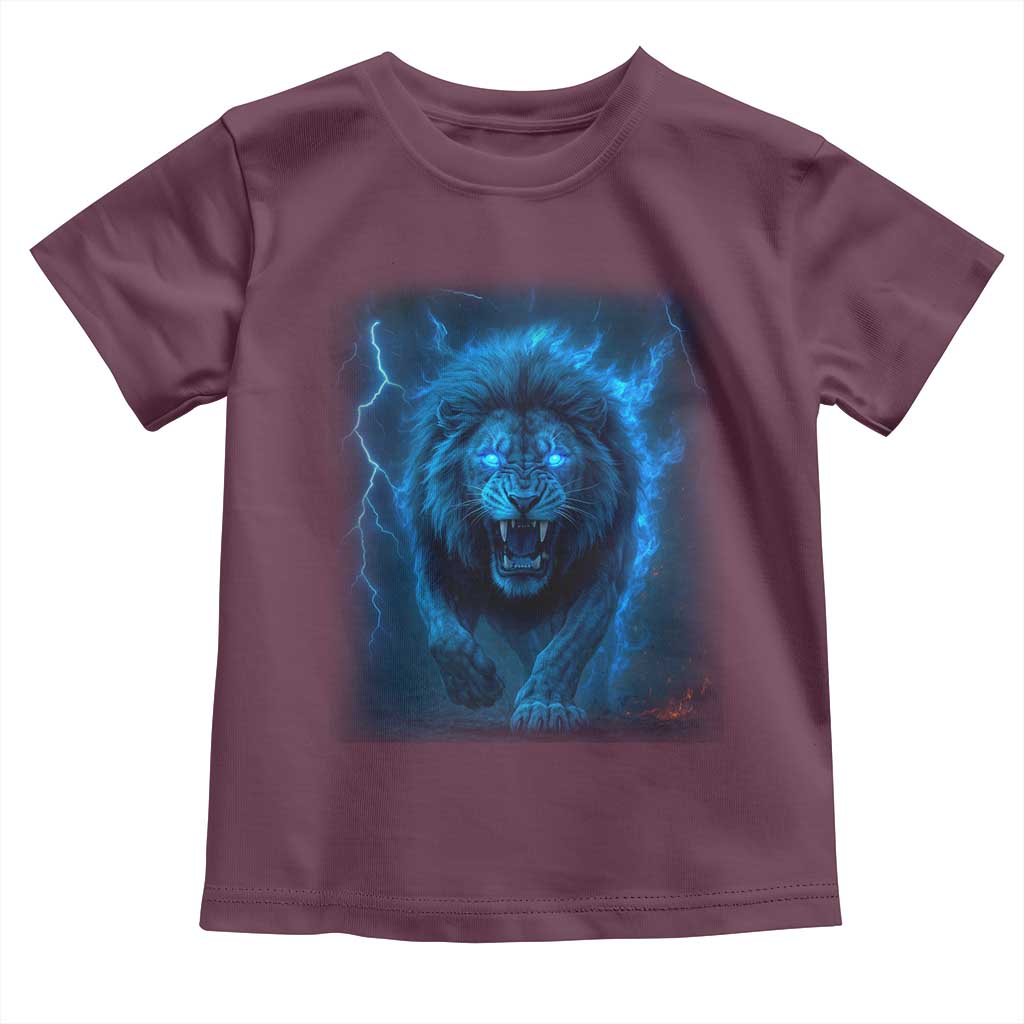 Vintage Classic Blue Lion Bootleg Graphic Toddler T Shirt TS10 Maroon Print Your Wear