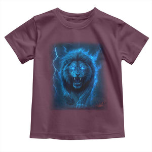 Vintage Classic Blue Lion Bootleg Graphic Toddler T Shirt TS10 Maroon Print Your Wear