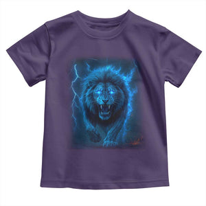 Vintage Classic Blue Lion Bootleg Graphic Toddler T Shirt TS10 Purple Print Your Wear