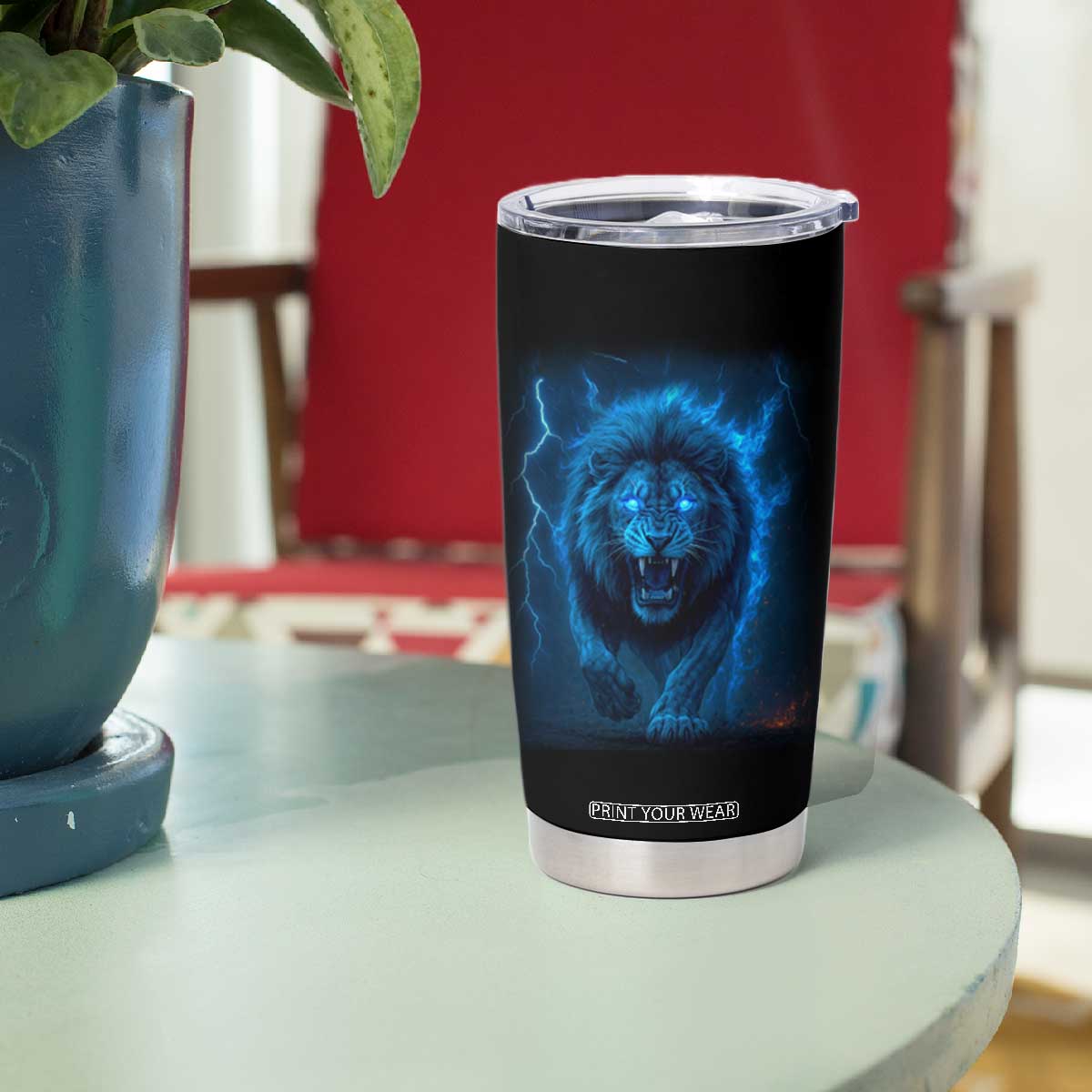 Vintage Classic Blue LF Bootleg Graphic Tumbler Cup TS10 Print Your Wear