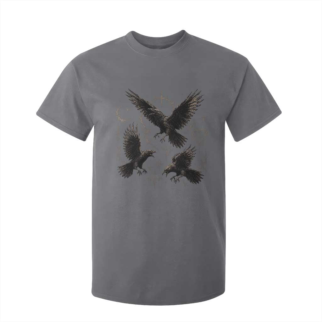 Flying Raven Crow T Shirt For Kid Black Bird Gothic Occult Cyber Y2K Dark Academia Ravens Graphic