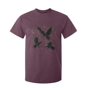 Flying Raven Crow T Shirt For Kid Black Bird Gothic Occult Cyber Y2K Dark Academia Ravens Graphic