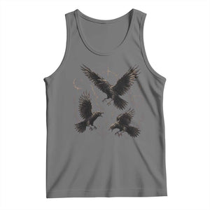 Flying Raven Crow Tank Top Black Bird Gothic Occult Cyber Y2K Dark Academia Ravens Graphic
