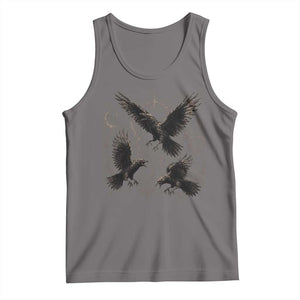Flying Raven Crow Tank Top Black Bird Gothic Occult Cyber Y2K Dark Academia Ravens Graphic