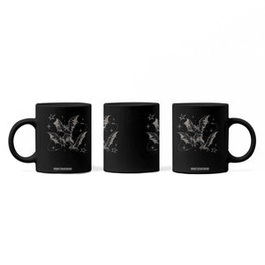 Three Bats Y2k Coffee Mug Vintage 90s Style Bat Gothic Occult Halloween Bat Graphic