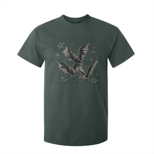 Three Bats Y2k T Shirt For Kid Vintage 90s Style Bat Gothic Occult Halloween Bat Graphic