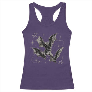 Three Bats Y2k Racerback Tank Top Vintage 90s Style Bat Gothic Occult Halloween Bat Graphic