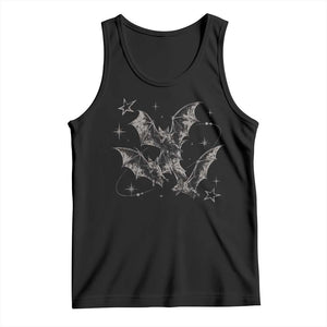 Three Bats Y2k Tank Top Vintage 90s Style Bat Gothic Occult Halloween Bat Graphic