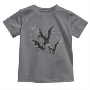 Three Bats Y2k Toddler T Shirt Vintage 90s Style Bat Gothic Occult Halloween Bat Graphic
