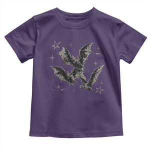 Three Bats Y2k Toddler T Shirt Vintage 90s Style Bat Gothic Occult Halloween Bat Graphic