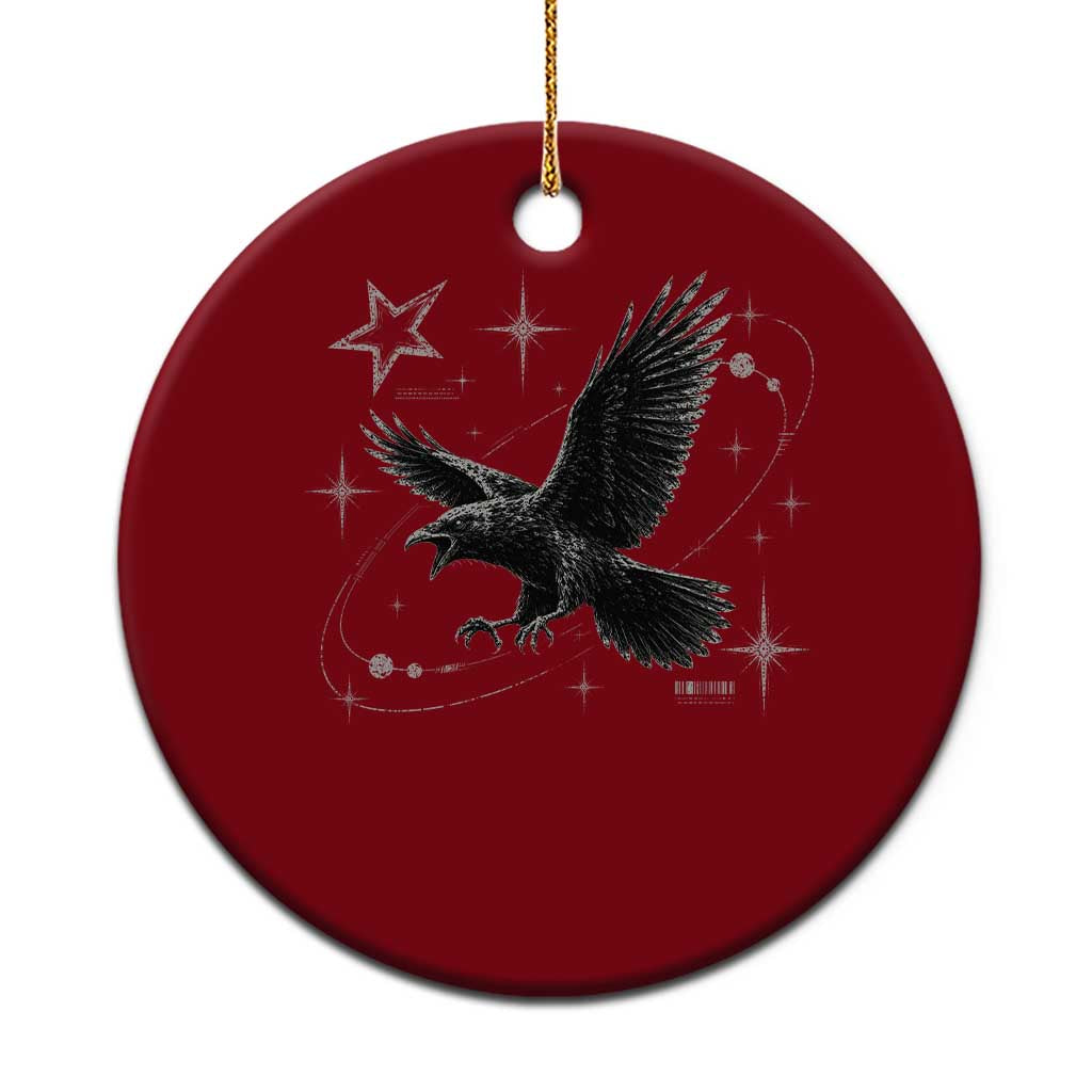 Raven Crow Y2k Ceramic Ornament Gothic Cyber Sigilism Occult Dark Academia Black Bird Graphic TS10 1pc Red Print Your Wear