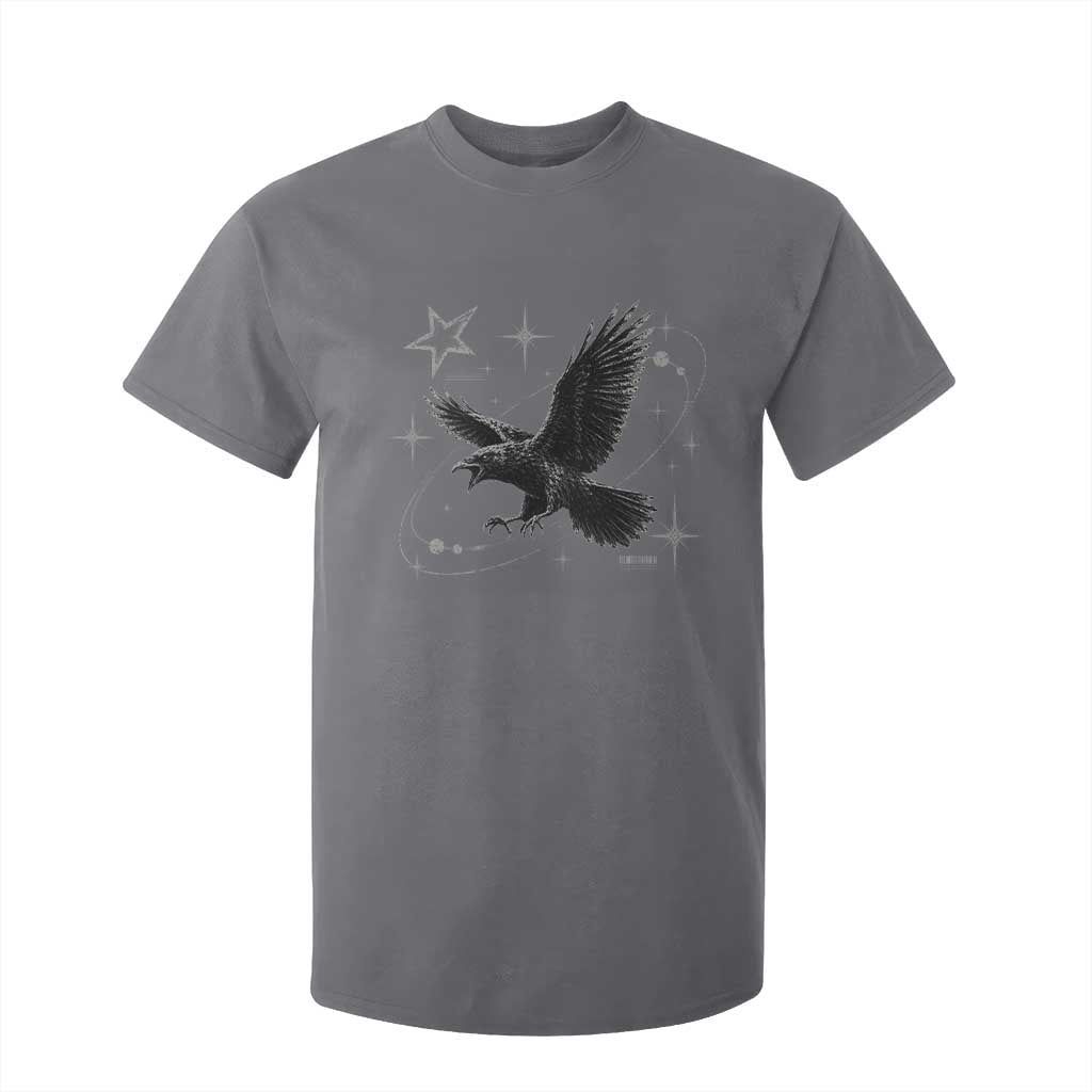 Raven Crow Y2k T Shirt For Kid Gothic Cyber Sigilism Occult Dark Academia Black Bird Graphic