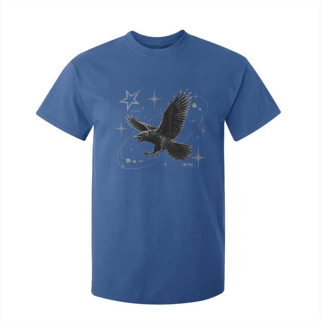 Raven Crow Y2k T Shirt For Kid Gothic Cyber Sigilism Occult Dark Academia Black Bird Graphic
