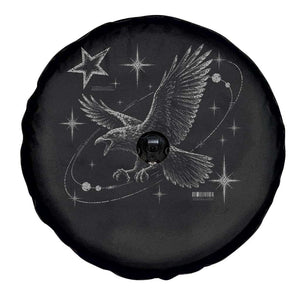 Raven Crow Y2k Spare Tire Cover Gothic Cyber Sigilism Occult Dark Academia Black Bird Graphic
