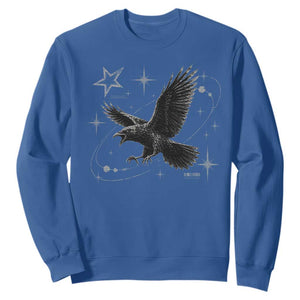 Raven Crow Y2k Sweatshirt Gothic Cyber Sigilism Occult Dark Academia Black Bird Graphic